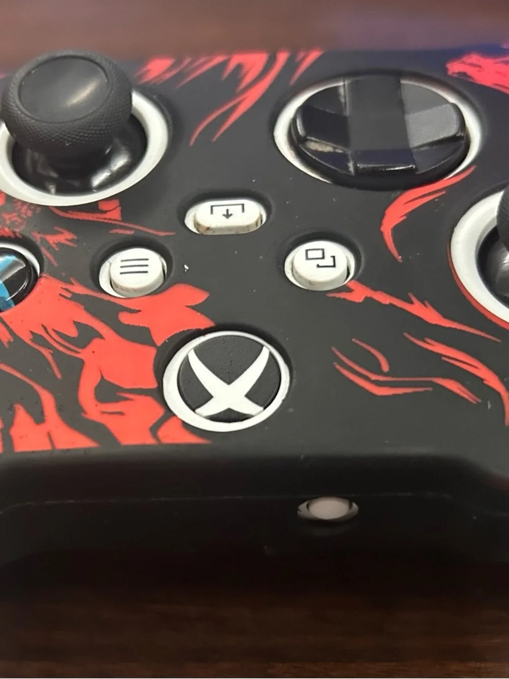 Xbox Wireless Controller with Red Skull Graphic